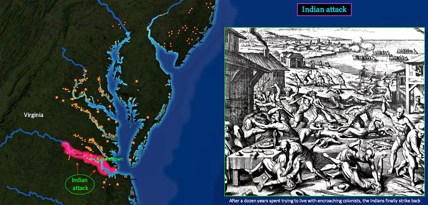 Colonists Massacred, Jamestown, 1609